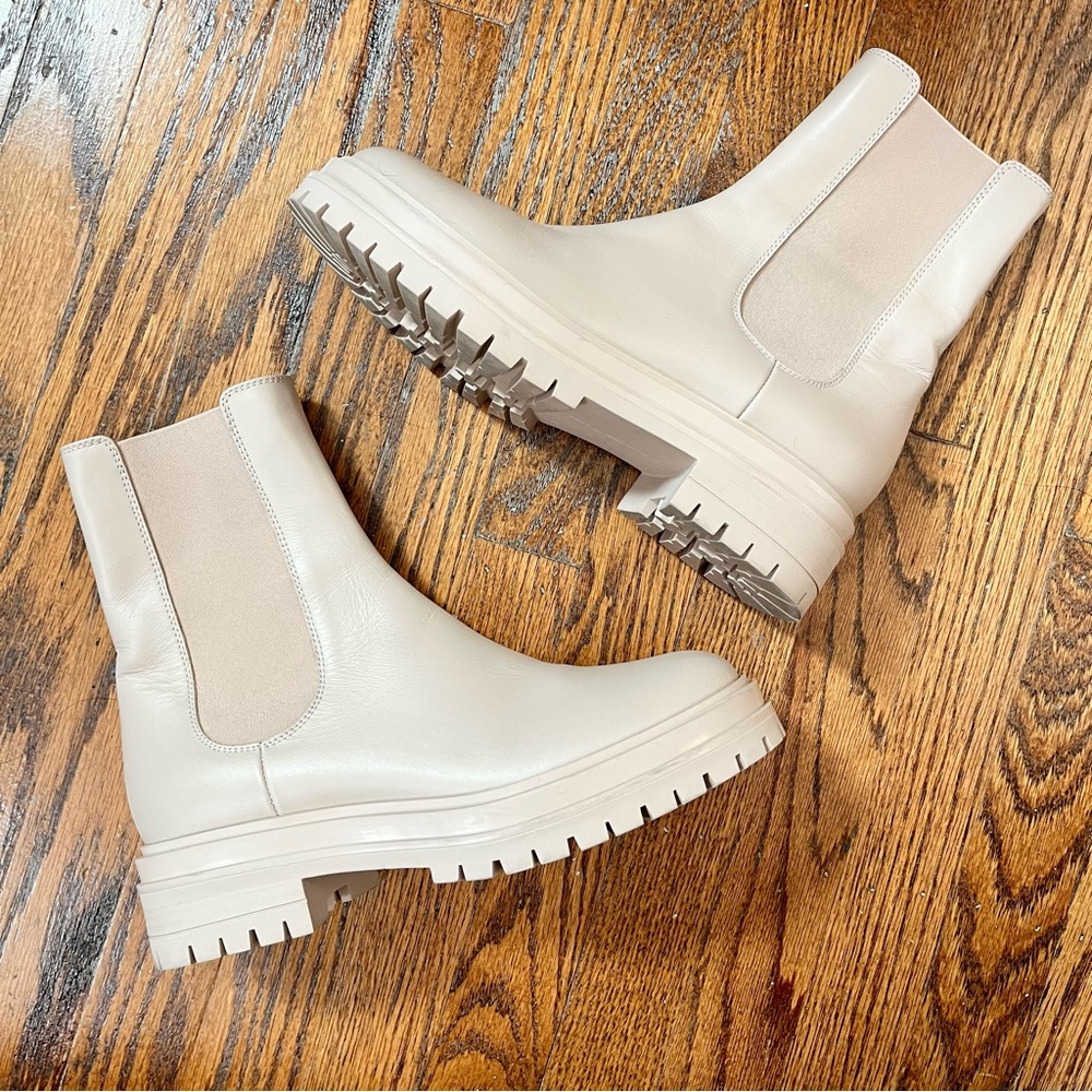 Gianvito Rossi Chester mousse leather ankle boots